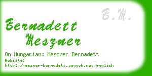 bernadett meszner business card